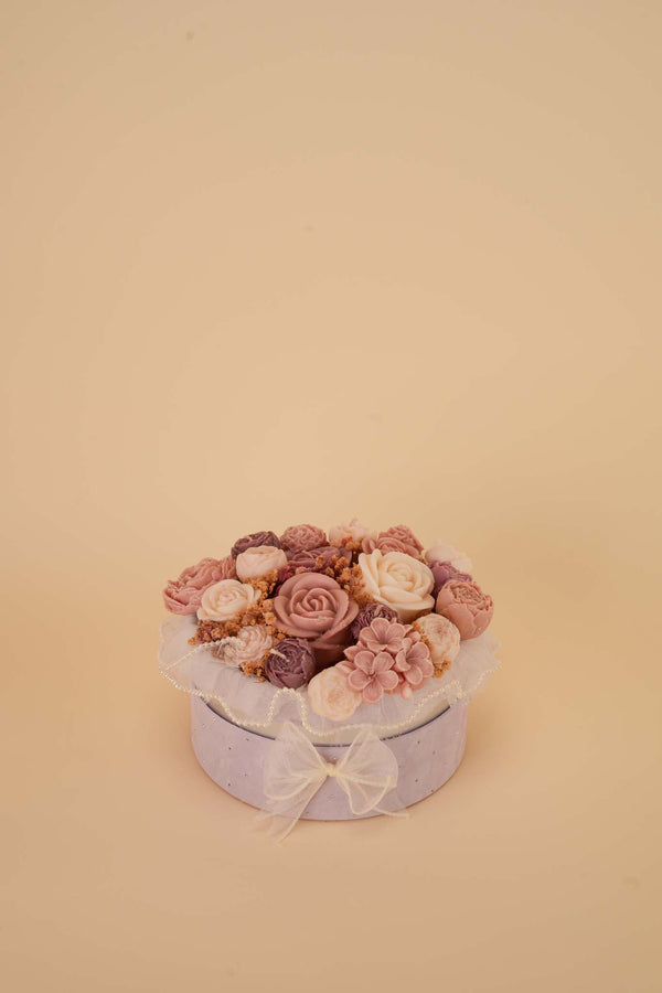 Mocha Rose Candle Flower Box