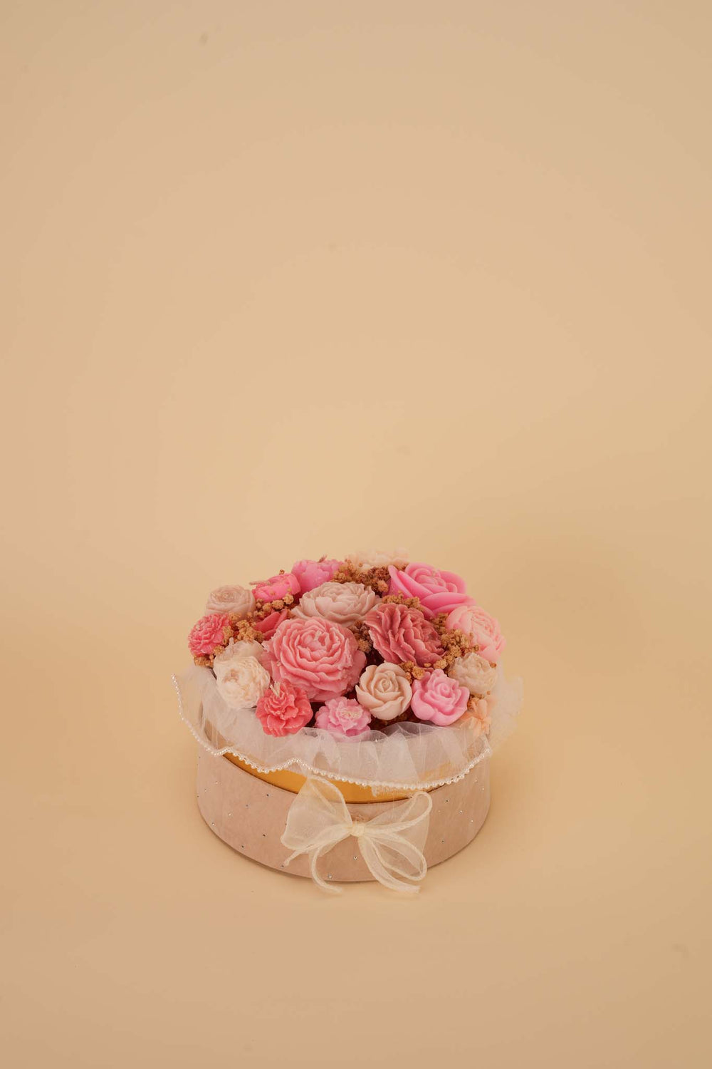 Pink Blossom Candle Flower Box