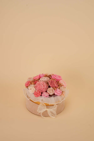Pink Blossom Candle Flower Box