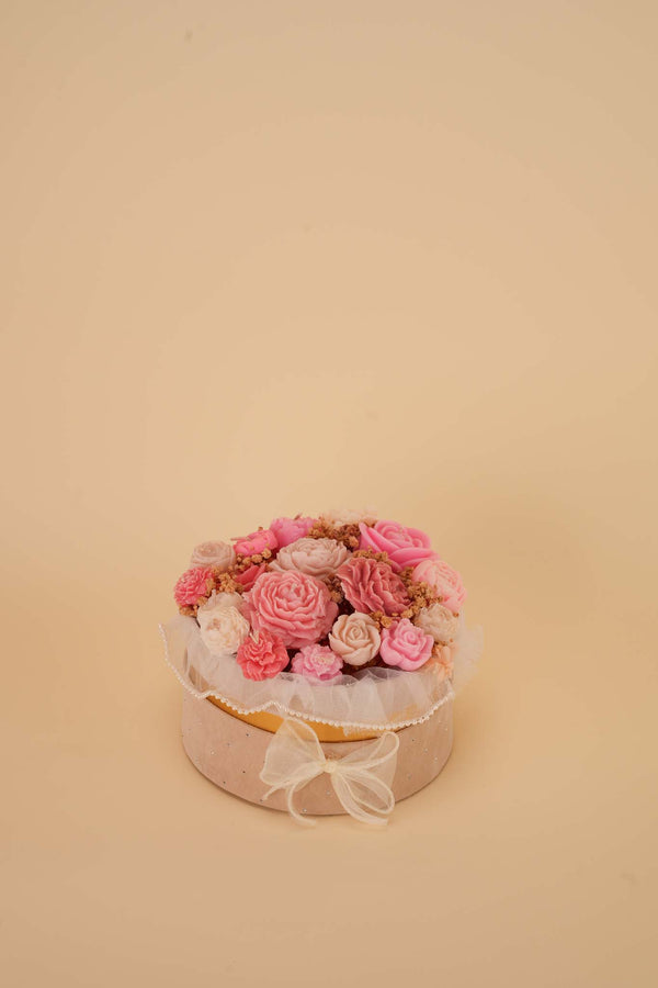 Pink Blossom Candle Flower Box