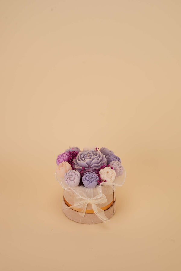 Lilac Elegance Candle Flower Box