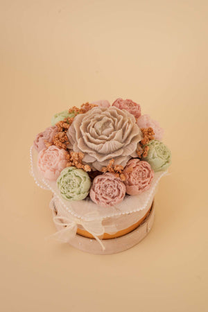 Mocha Bloom Candle Flower Box