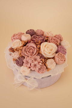 Mocha Rose Candle Flower Box