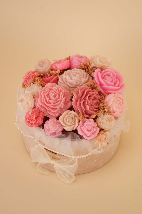 Pink Blossom Candle Flower Box