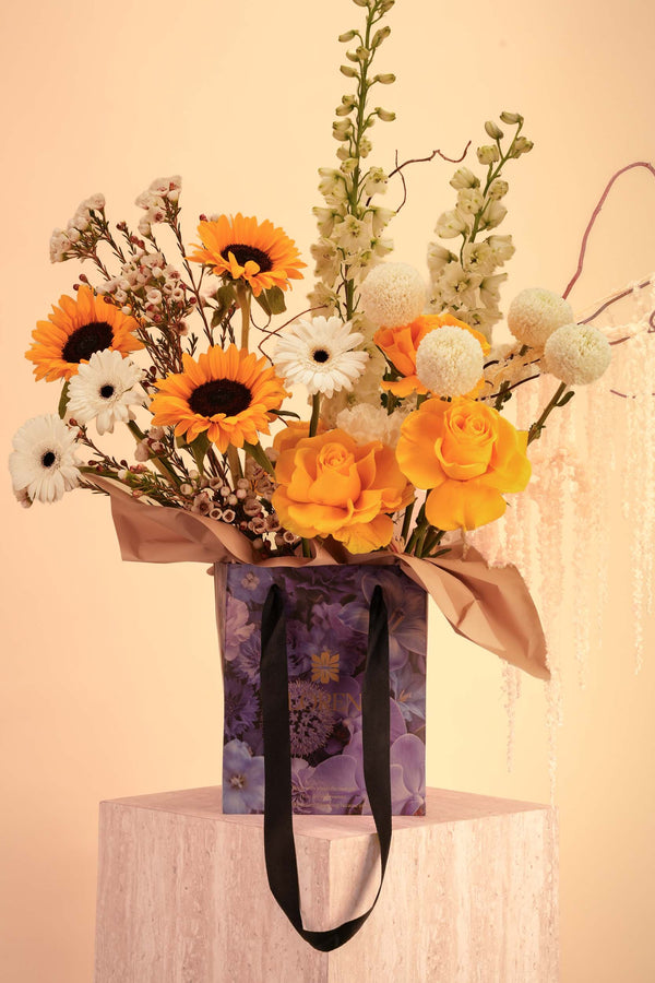 Golden Solstice Bag Arrangement
