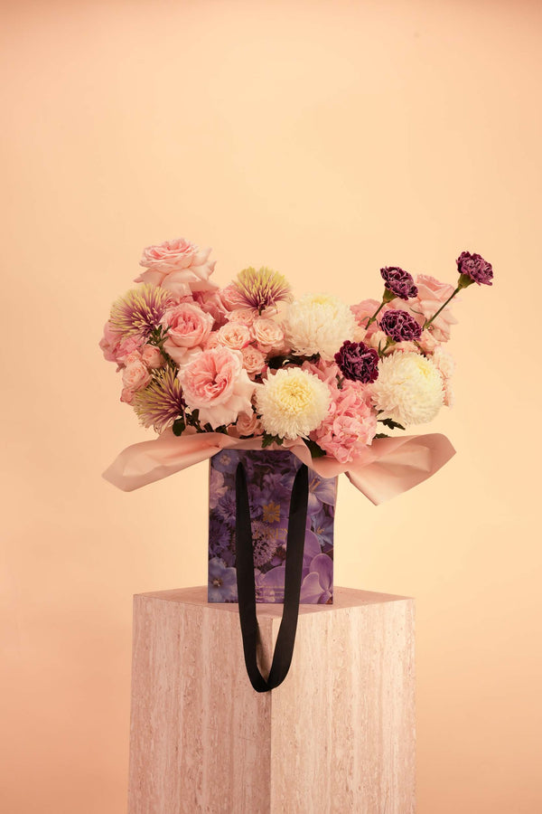 The Pastel Velvet Bag Arrangement