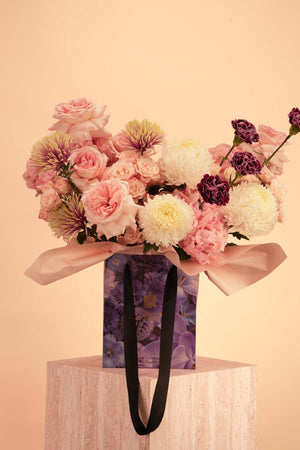 The Pastel Velvet Bag Arrangement