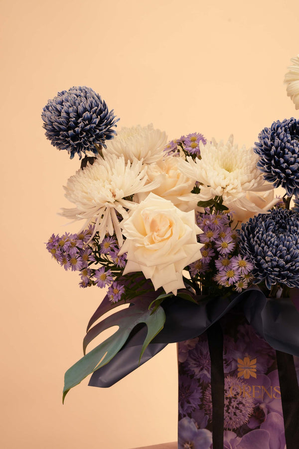 The Midnight Indigo Bag Arrangement