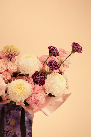The Pastel Velvet Bag Arrangement