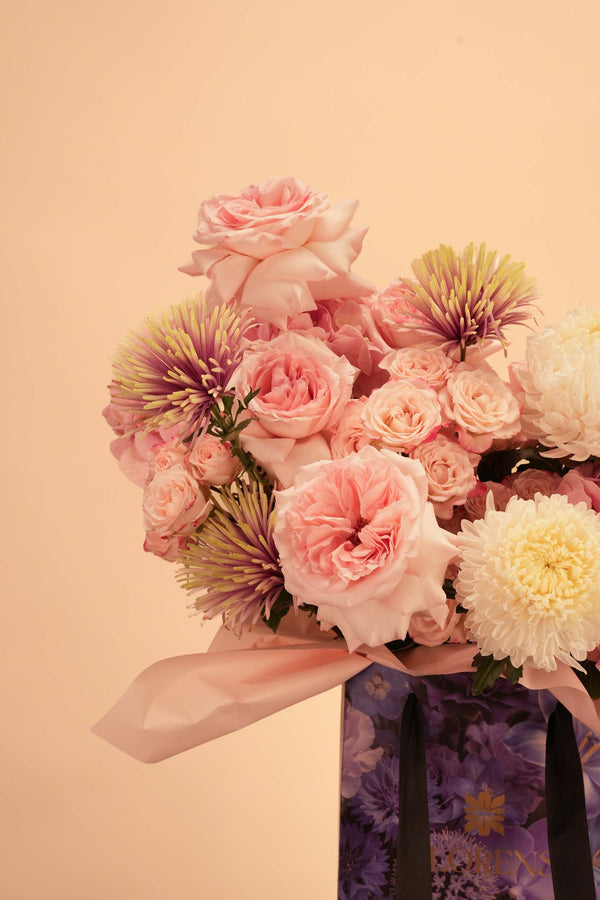The Pastel Velvet Bag Arrangement