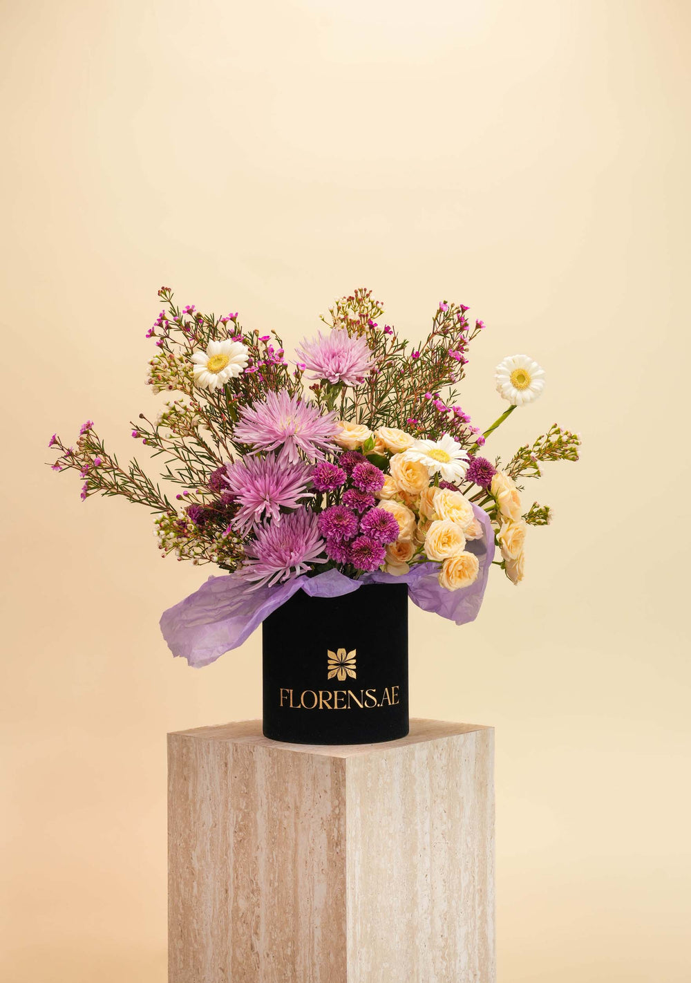 Elegant Purple Flower Basket