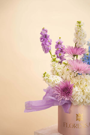 Lavender Charm Flower Basket