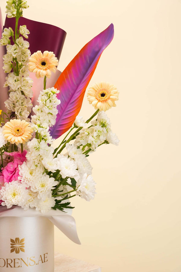 Sunset Elegance Flower Basket