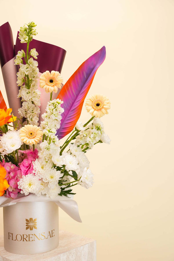 Sunset Elegance Flower Basket