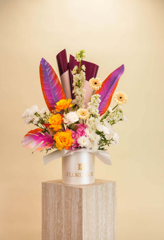Sunset Elegance Flower Basket