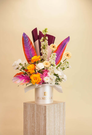 Sunset Elegance Flower Basket