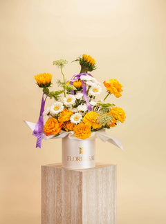 Golden Glow Flower Basket