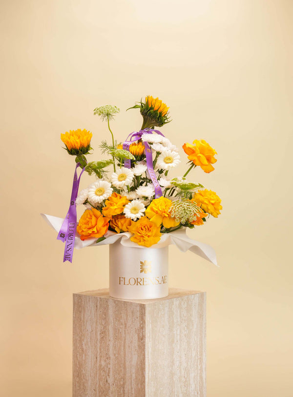 Golden Glow Flower Basket