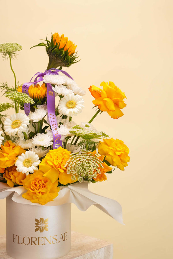 Golden Glow Flower Basket
