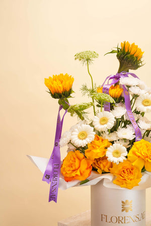 Golden Glow Flower Basket