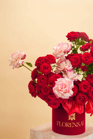 Ruby Rose Flower Basket