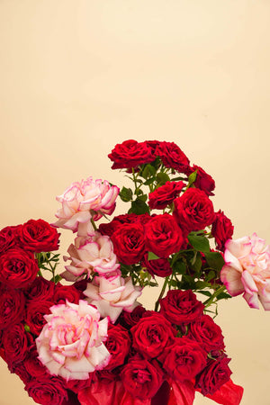 Ruby Rose Flower Basket