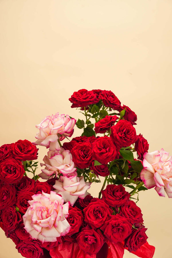 Ruby Rose Flower Basket