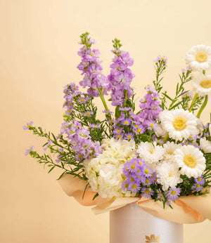 Lavender Bliss Flower Basket