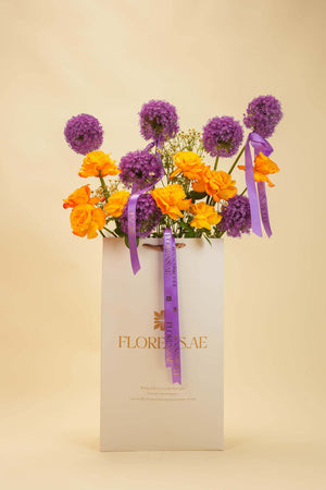 Golden Bloom Flower Bag