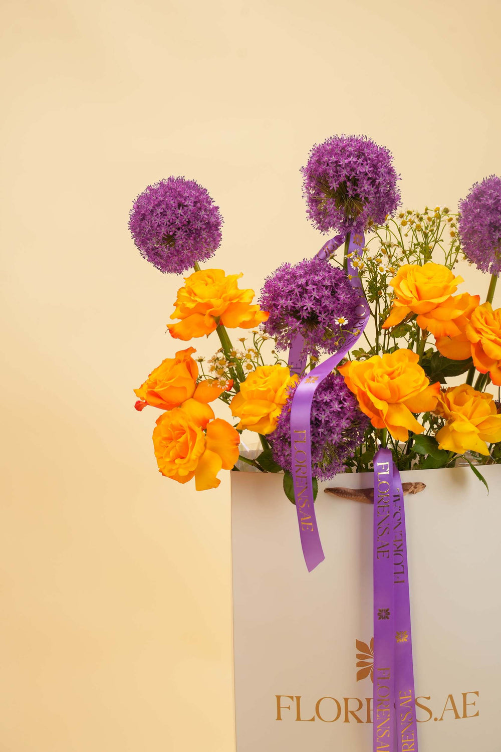 Golden Bloom Flower Bag
