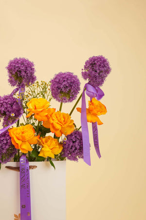 Golden Bloom Flower Bag
