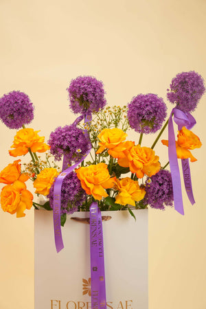 Golden Bloom Flower Bag