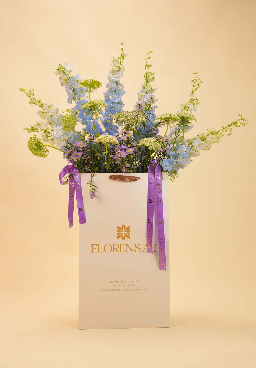 Blue Serenity Luxury Flower Bag