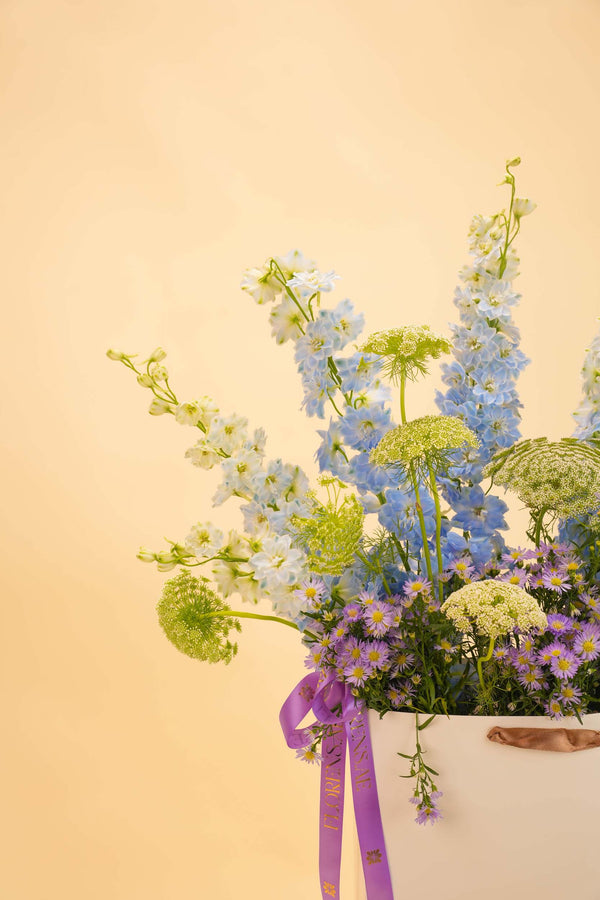 Blue Serenity Luxury Flower Bag