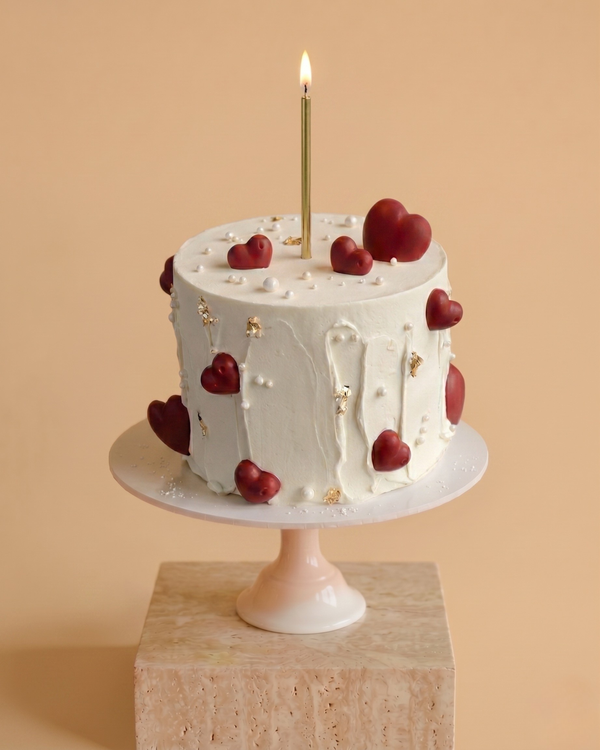 Red Velvet Hearts Celebration Cake