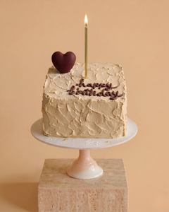 Rustic Heart Birthday Cake