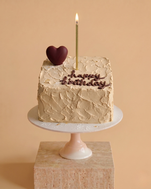Rustic Heart Birthday Cake
